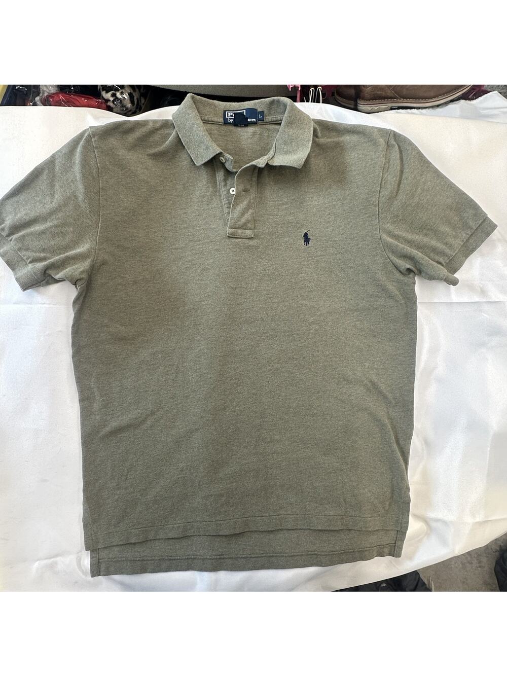 Polo By Ralph Lauren Men's Size L Sage Green Short Sleeve Polo Classic FitCotton